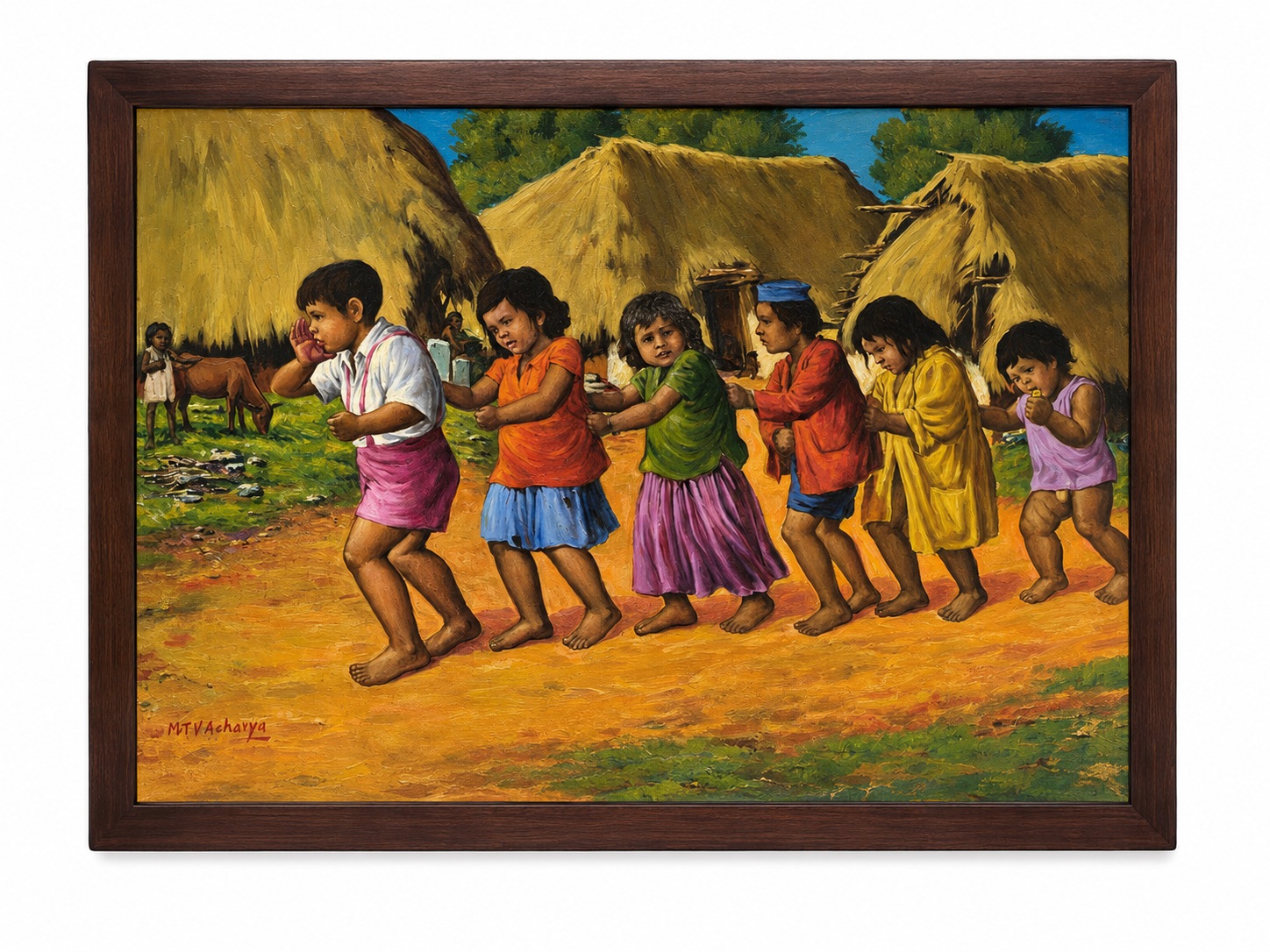 Children Playing a Village Game